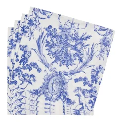 Romantic Toile Blue Dinner Napkins - 20 Per Package