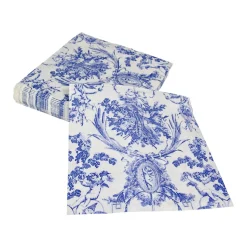 Romantic Toile Blue Dinner Napkins - 20 Per Package