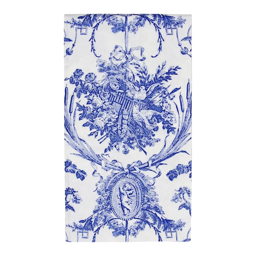 Romantic Toile Blue Guest Towel Napkins - 15 Per Package