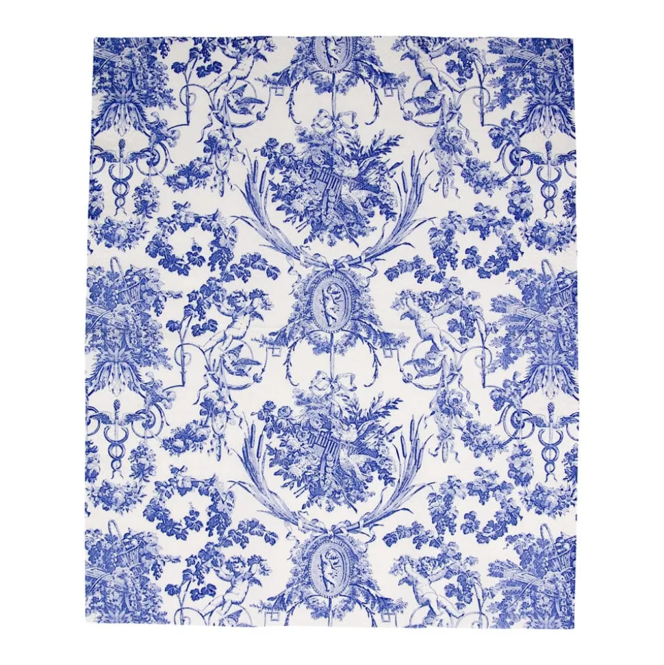 Romantic Toile Blue Guest Towel Napkins - 15 Per Package