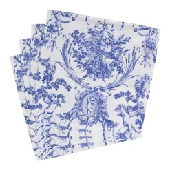 Romantic Toile Blue Luncheon Napkins - 20 Per Package