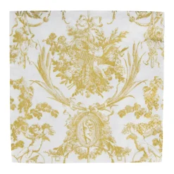 Romantic Toile Gold Luncheon Napkins - 20 Per Package