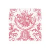 Romantic Toile Rose Boxed Cocktail Napkins - 40 Per Box