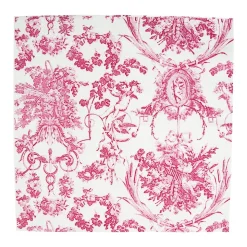 Romantic Toile Rose Cocktail Napkins - 20 Per Package