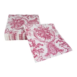 Romantic Toile Rose Luncheon Napkins - 20 Per Package