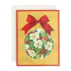 Rose and Holly Ornament Classic Boxed Christmas Cards - includes 15 cards & envelopes