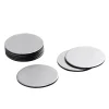 Round Luster Felt-Backed Coasters in Silver - 8 Per Box