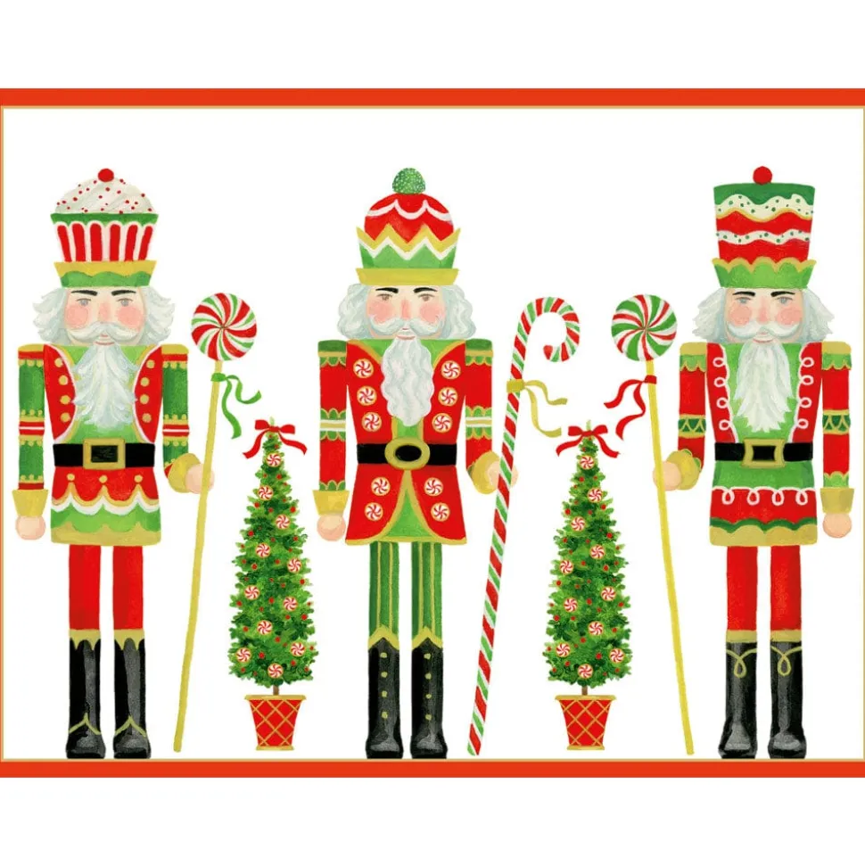 Row of Nutcrackers Personalized Christmas Cards