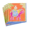 Royal Elephant Paper Cocktail Napkins in Orange - 20 Per Package