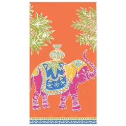 Royal Elephant Paper Guest Towel Napkins in Orange - 15 Per Package