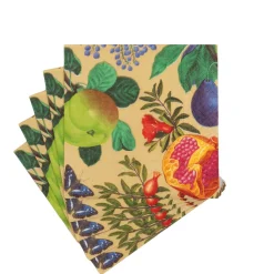 Royal Orchard Gold 2 Cocktail Napkins - includes 12 Cocktail Napkins