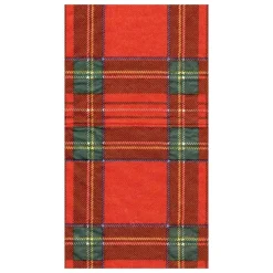Royal Plaid Paper Guest Towel Napkins - 15 Per Package