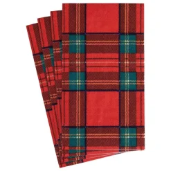 Royal Plaid Paper Guest Towel Napkins - 15 Per Package