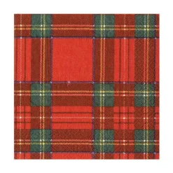 Royal Plaid Paper Luncheon Napkins - 20 Per Package