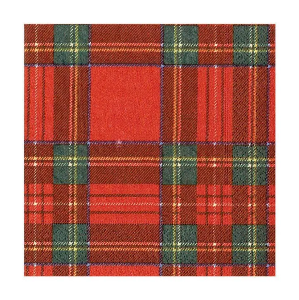 Royal Plaid Paper Luncheon Napkins - 20 Per Package