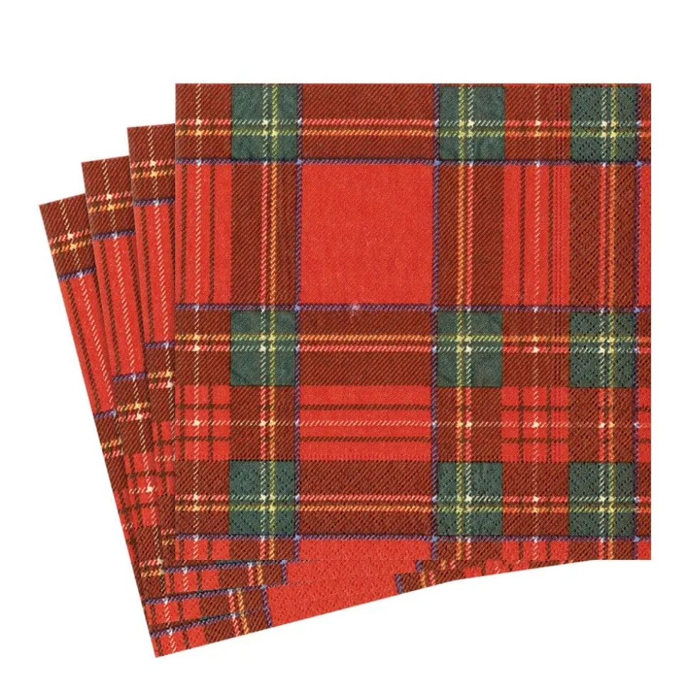 Royal Plaid Paper Luncheon Napkins - 20 Per Package