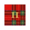 Royal Plaid Personalized Cocktail Napkins