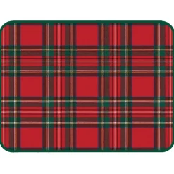Royal Plaid Rectangle Paper Placemats - 12 Per Package