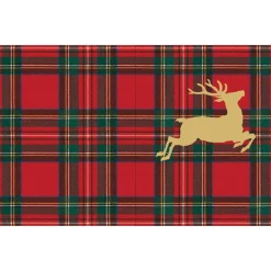 Royal Plaid Reindeer Foil Enclosure Cards & Envelopes - includes 4 Enclosure Cards & Envelopes