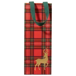 Royal Plaid Reindeer Gift Bags - includes 1 Gift Bags