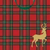 Royal Plaid Reindeer Gift Bags - includes 1 Gift Bags