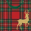 Royal Plaid Reindeer Gift Bags - includes 1 Gift Bags