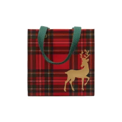 Royal Plaid Reindeer Gift Bags - includes 1 Gift Bags