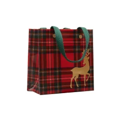 Royal Plaid Reindeer Gift Bags - includes 1 Gift Bags
