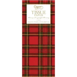 Royal Plaid Tissue Paper - 4 Sheets Included