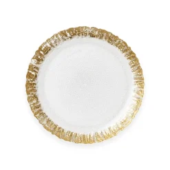 Rufolo Glass Salad Plate in Gold