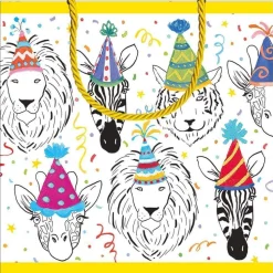 Safari Birthday Small Square Gift Bag - 1 Each