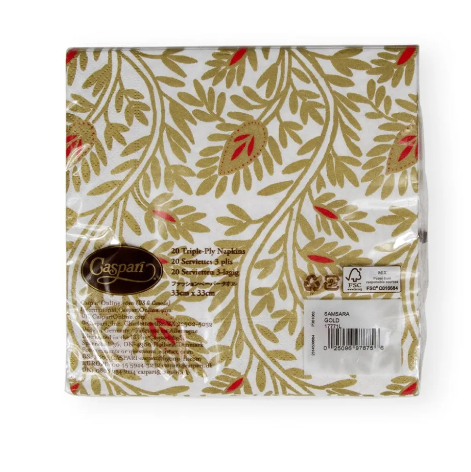 Samsara Gold Luncheon Napkins - 20 Per Package