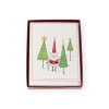 Santa And Little Trees Petite Boxed Christmas Cards - includes 15 cards & envelopes