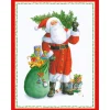 Santa Carrying Tree Personalized Christmas Cards