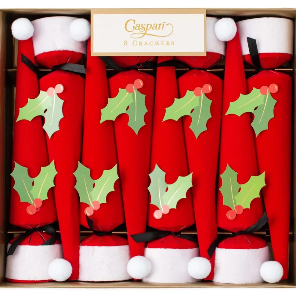 Santa Hat Cone-Shaped Celebration Christmas Crackers - 8 Per Box