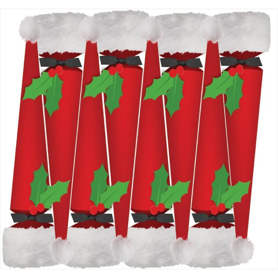 Santa Hat Cone-Shaped Celebration Christmas Crackers - 8 Per Box