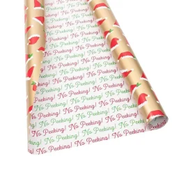 Santa Hat Toss Reversible Gift Wrapping Paper - 30" x 8' Roll