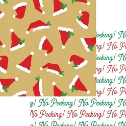 Santa Hat Toss Reversible Gift Wrapping Paper - 30