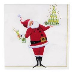 Santa Serving Drinks Cocktail Napkins - 20 Per Package