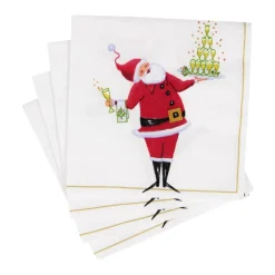 Santa Serving Drinks Cocktail Napkins - 20 Per Package