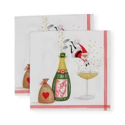 Santa Splash Cocktail Napkins - 20 Per Package