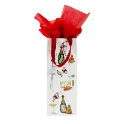 Santa Splash Wine & Bottle Gift Bag - 1 Each