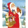 Santa With Dogs Petite Boxed Christmas Cards - includes 15 cards & envelopes