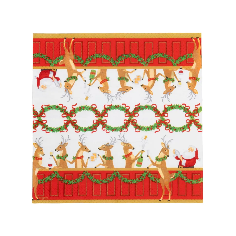 Santa's Bar Cocktail Napkins - includes 20 Cocktail Napkins