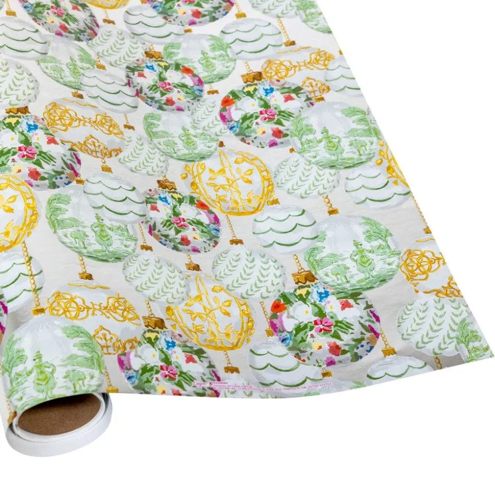 Savannah Silver Embossed Foil Gift Wrap - One 30" x 6' Roll