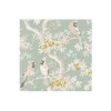 Scenic Songbirds Celadon Boxed Cocktail Napkins - 40 Per Box