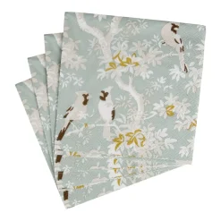 Scenic Songbirds Celadon Cocktail Napkins - 20 Per Package