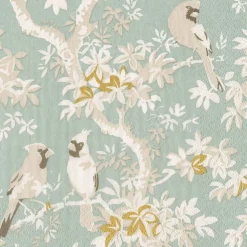 Scenic Songbirds Celadon Dinner Napkins - 20 Per Package