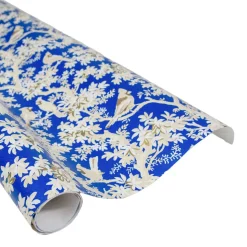 Scenic Songbirds China Blue Gift Wrap - One 30" X 8' Roll