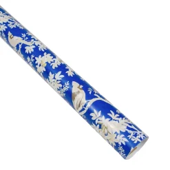 Scenic Songbirds China Blue Gift Wrap - One 30" X 8' Roll